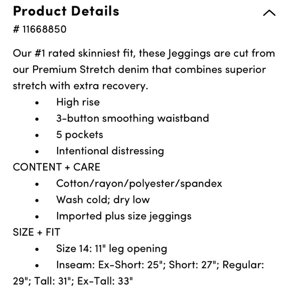 Torrid Jegging Premium Jeans 24XS (extra short) - Picture 9 of 9